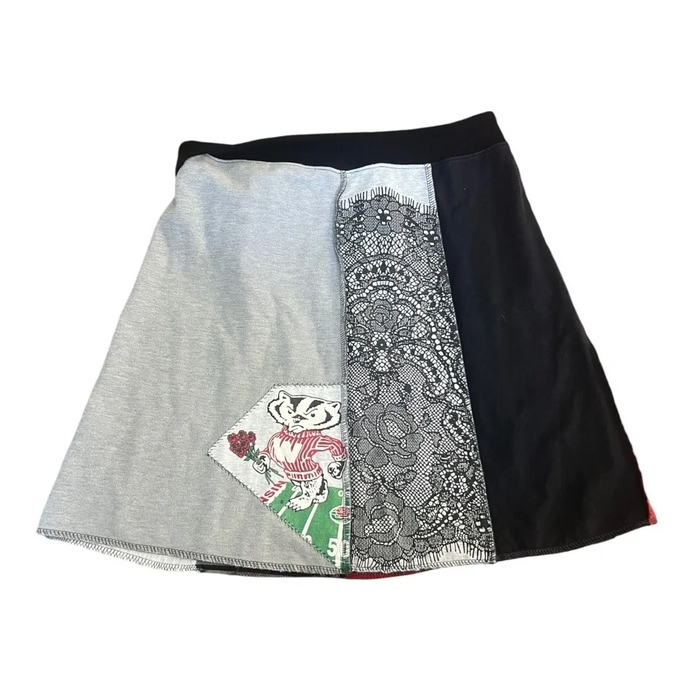 Upcycled, Handmade University of Wisconsin Skirt - Picture 3 of 4